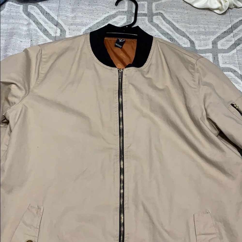 Tan bomber jacket
